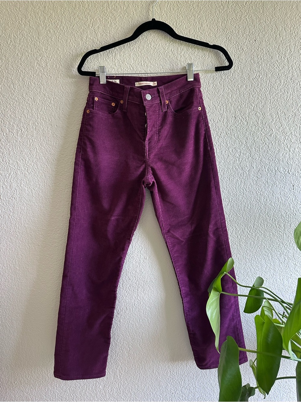Levi's Wedgie Corduroy Jeans Purple Vintage